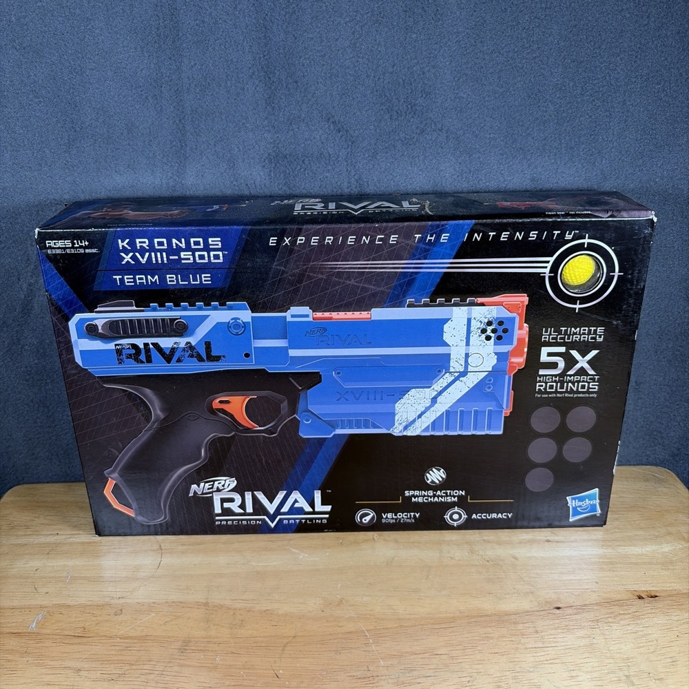 NERF Rival Kronos XVIII-500, Blue Blaster With 5x High-impact Rounds